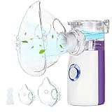 Inhalationsgerät für Kinder und Erwachsene - Inhalator Vernebler Baby, Ultraschall Inhaliergerät für Erkältung, Inhalationsgerät mit Mundstück und 2 Maske- Lila