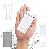 Munddusche (Mini Tragbar) Kabellos Elektrische Zahnreinigung,Versenkbarer Wassertank/3 Modi Water Flosser/IPX7 Wasserdicht,Geeignet für Familie und Reisen Portable Oraler Irrigator.