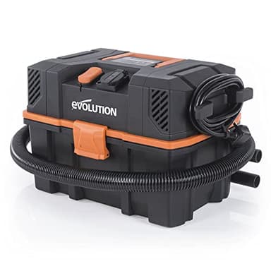 Evolution Power Tools R15VAC Nass-Trockensauger Staubsauger mit Dual-Luftfunktion, Saug- und Blasfunktion, Staubabsaugung, 15L, 1.000W, 42,5 L/S, Stromausgangsbuchse (1.700W), Inkl. Zubehör