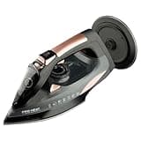 Dampfbügeleisen kabellos 2400 W kabelloses Bügeleisen, Sohle mit keramischer Antihaftbeschichtung Vertikal bügeln, Tropfstop, Antikalk, selbstreinigend mit Wassertank, Cordless Steam Iron