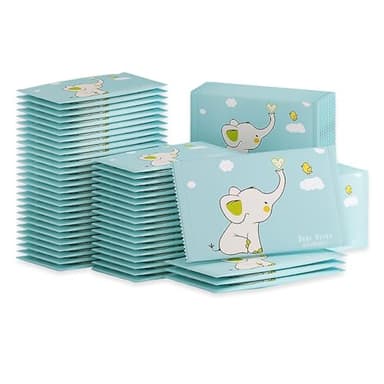 50 Pcs Feuchtes Toilettenpapier Reisegröße Erfrischungstücher Einzeln Verpackt, Feuchtes Toilettenpapier Einzeln Verpackt Mit Vitamin E Aloe Vera-Extrakt für Zuhause Büro Outdoor Täglichen