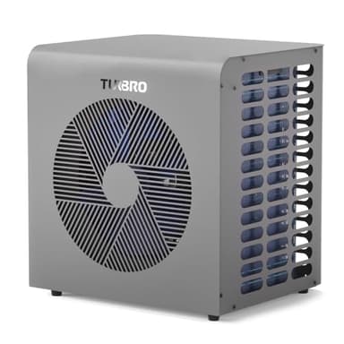 TURBRO 6.000 W DC-Inverter Wärmepumpe für Schwimmbecken, Elektrischer Poolheizer für Übererdpools und Spas bis 20 m³, Titan-Wärmetauscher, Bis zu 9,38 COP, IPX4 Wassergeschützt, 220-240V, Beluga B21V