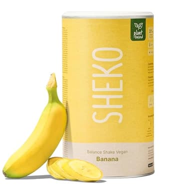 SHEKO Balance Shake Vegan Banane - 14 Cremige Mahlzeitenersatz Shakes zum Abnehmen - Proteinreich, Glutenfrei & Natürlicher Geschmack - Abnehmen Shake
