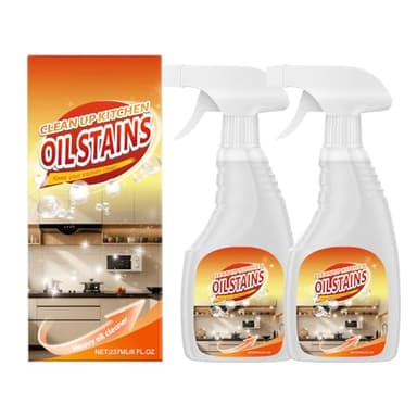 2 Stück Hochwirksamer Küchenentfetter-Schaumreiniger, Heavy-Duty Kitchen Degreaser Foam Cleaner, Vielseitiger Ölfleckenentferner, Küchenentfetter-Schaumspray, Allzweck-Reinigungsspray (2, 237ml)