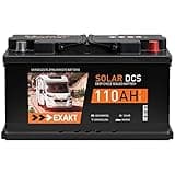 Solarbatterie 12V 110Ah EXAKT DCS Wohnmobilbatterie Bootsbatterie Solar Batterie verschlossen SMF wartungsfrei ersetzt 100Ah 105Ah