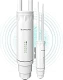WONLINK Outdoor WLAN Access Points, AC1200 Wetterfeste Outdoor WLAN Repeater Dualband Outdoor Wireless WLAN Access Point mit PoE-betrieben, IP66 Wasserdicht, Unterstützung von Repeater/AP/Router Modus
