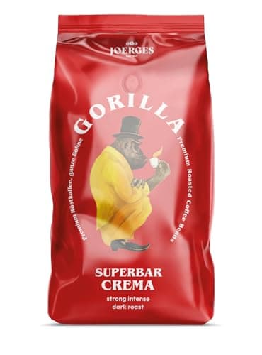Joerges Gorilla Super Bar Crema Kaffeebohnen 1 kg Vollmundiger Geschmack, intensives Aroma in jeder Tasse