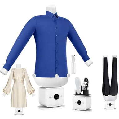 HENGCMM Bügelpuppe Hemdenbügler & Bügelmaschine für Hemden, Blusen, T-Shirts, Hosen, entfernt Falten und desodoriert, Touch-Steuerung, inklusive Kleider-/Hosen-/Rock-Mannequins B