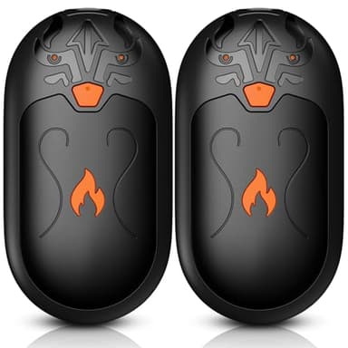 Handwärmer Wiederaufladbar 2 Pack, Handwärmer Elektrisch mit 24 Stunden Wärme & 3 Heizmodi,Tragbarer Taschenwärmer für Reno-Patienten, Frauen Männer(Schwarz)