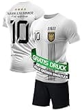 DE FANSHOP Deutschland Fußballtrikot Kinder Set mit Shorts – Personalisiert für Jungen & Herren, Fanartikel zur EM 2024 – Geschenk für Nationalmannschaft-Fans