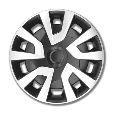 Petex 15" Zoll Radkappe Satz schwarz/silber RBV56015 Radzierblenden Radblende