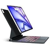 JADEMALL Magic Keyboard iPad Air 11 M3 2025 Tastatur, Freischwebendes Stand Design, Beleuchtete Magische Tastatur mit Trackpad für iPad Air 11 M2 2024