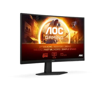 AOC Gaming C27G4ZXED - 27 Zoll Full HD Curved Monitor, 280 Hz, 1ms, HDR10, FreeSync Premium (1920x1080, HDMI, DisplayPort) schwarz/grau
