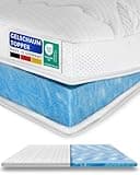 Premium Gelschaum-Topper 140x200 cm mit RG 50 - Hochwertiger Lyocell-Bezug - Antirutschfunktion - Umlaufendes Klimaband - Qualität Made in Germany - Gel-Topper 140 x200