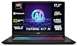 MSI Katana A17 AI, Gaming Laptop, 43,9 cm (17,3") FHD, AMD Ryzen 7 8845HS Prozessor, 16 GB DDR5 RAM, 1 TB SSD, NVIDIA GeForce RTX 4060, Windows 11 Home, QWERTZ Tastatur, Schwarz, B8VF-840