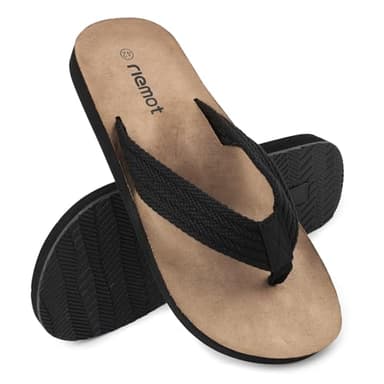 riemot Flip Flops Herren Zehentrenner Orthopädische Sommer Beach/Pool Sandalen Outdoor Surfen Badelatschen Sommerschuhe EU47