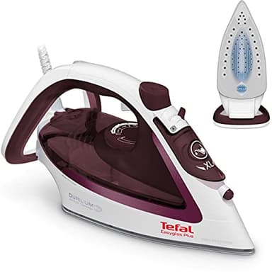 Tefal Easygliss Plus Bügeleisen Dampfbügeleisen mit starken 190g Dampfstoß, Testsieger 2019 - beste Bügelsohle, Durilium AirGlide Sohle mit drei Dampfzonen, 2400 W, Selbstreinigungsfunktion, Antikalk