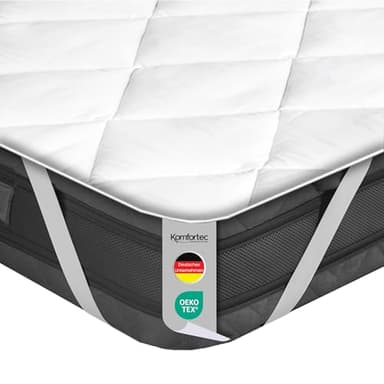 Komfortec Weicher Matratzenschoner 160x200cm | Atmungsaktiver und Weicher matratzenschonbezug | Oeko-TEX Zertifiziert | Bequem und Langlebig