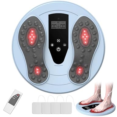 Medic Durchblutungs-Stimulator mit Rotlichttherapie, Durchblutungsstimulator Füße Beine, EMS Fußmassagegerät, Bekämpft Bein-Schmerzen und Schwellungen, Reduziert Krämpfe, Verbessert Durchblutung