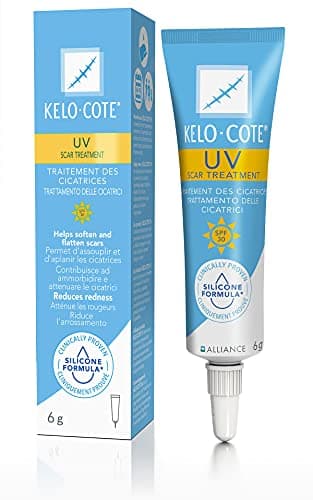 KELO-COTE UV SPF30 Silikon-Narben-Gel 6g mit Sonnenschutz, für chirurgische Narben, erhabene, wulstige Narben wie hypertrophe Narben und Keloide, Verletzungen