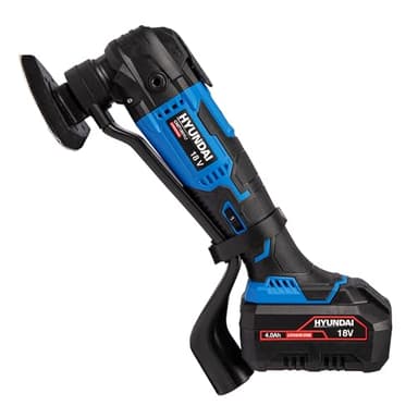 HYUNDAI Akku Multifunktionswerkzeug CMT1801LI, Multitool, Oszillationssäge, Vibrationssäge mit div. Sägeblätter, Schleifpapiere, Schaber, Staubabsaugung (SET mit 1 x 4.0Ah Akku, Ladegerät)