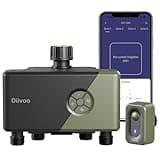 Diivoo Bewässerungscomputer WLAN 4 Ausgänge mit 60M RFID-Technologie, Wasser Zeitschaltuhr mit Alexa Sprachsteuerung & 6 Bewässerungspläne, Automatische Bewässerungsuhr mit WiFi Hub für Garten Rasen