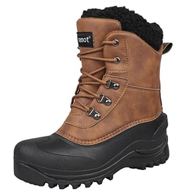 riemot Winterstiefel Damen Herren Wasserdicht Gefüttert Schneestiefel Warme Snow Boots Rutschfest Winter Schuhe