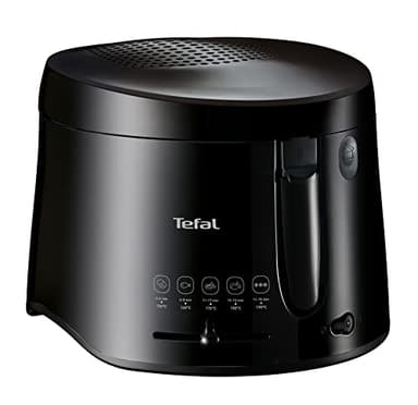 Tefal Maxi Fry Fritteuse, Cool Wall Technologie, bis zu 1,2 kg Fassungsvermögen, einklappbarer Griff, kompakte Größe, regelbares Thermostat von 150°C bis 190°C, schwarz, FF1078