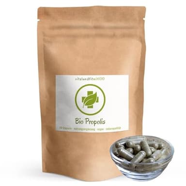 Bio Propolis Kapseln 90 Stück à 224 mg- Extrakt in pflanzlicher Kapsel - Reine Imker Qualität - Natürliche Unterstützung des Immunsystems - starkes Antioxidans - Keine Zusatzstoffe