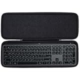 Lebakort Hart Reise Schutz Hülle Etui Tasche für Logitech MX Keys S Kabellose Tastatur/MX Keys Kabellose Illuminated Tastatur/MX Keys S Plus Kabellose Tastatur (Schwarz)
