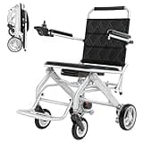 ByteTecpeak D01 14.1KG Ultraleichter Elektrischer Rollstuhl, Faltbar Elektrorollstuhl, Flugzeugtauglich, Herausnehmbare 12A Lithium Batterie, Tragfähigkeit 150 kg, Elektrische Rollstühle für Wohnung