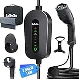 EzGoGo Ladekabel Elektroauto Typ 2 Schuko 3,68kW [1-phasig / 10m / 6-16A], Type2 Schuko EV Chargers Lieferung Tragbare Tasche | Halterung | Mikrofaserstoff | Handschlaufe, Kompatibel mit allen PHEV/EV
