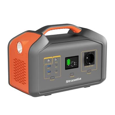 Straxelle Portable Generators 1000W(Peak 2000W) Tragbare Power station 808.08Wh MPPT Solar Generator Batterie, 150W Schnellladeleistung LCD-Anzeige Für Camping,Draußen,Reisen,Notfälle,Unterwegs