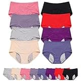 Ladydry Auslaufsichere Slips, Inkontinenz-Unterwäsche für Frauen über 60, auslaufsichere Damenunterwäsche (8 Stück, gemischt, Größe 3XL)