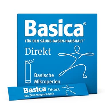 Basica Direkt® Basen-Mikroperlen zur direkten Einnahme ohne Wasser - praktisch für unterwegs, vegan, laktosefrei, ohne Zucker, basische Mineralien und Spurenelemente, Säure-Basen-Balance, 30 Sticks