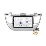 YLOXFW Autoradio Stereo Android 13.0 Navi für Hy-undai Tucson ix35 2014-2018 Sat GPS Navigation 9 zoll Cartablet DVD Multimedia Player FM BT Receiver mit Carplay 4G 5G WIFI DSP SWC,Y100s