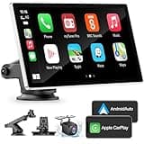 Wireless A-pple Carplay & Android Car, with IPS Carplay Display, Digital Receiver, Siri/G-oogle, GPS Navigation, Bluetooth, Mirror Link, FM, AUX, Touchscreen Autoradio for All Vehicles (9 Zoll)