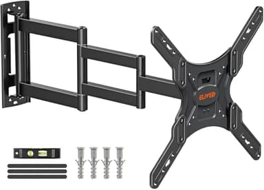 ELIVED Lang Arm TV Wandhalterung für die meisten 26-60 Zoll Fernseher, Eck TV Halterung Ausziehbar 749mm, Max. VESA 400x400mm, Hält bis zu 35KG, EV3017