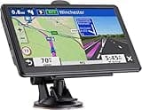 Navigationsgerät 2025 Neue UK Europa Karte, Touchscreen Auto GPS und Unterstützung Sprachabbiegeführung/Geschwindigkeit und Rotlichtwarnung/Custom Truck Routing (17,8 cm)