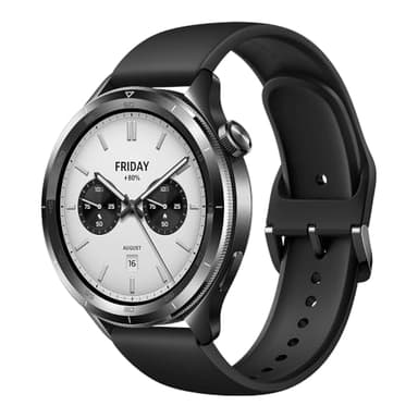 XIAOMI Watch S4 Black – 1.43" AMOLED, 2200 Nits, 15 Tage Akku, 5ATM Wasserfest, Herzfrequenz & SPO₂-Sensor, Bluetooth 5.3, Aluminiumgehäuse