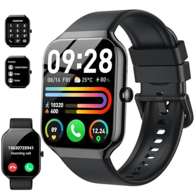 Motast 2025 Smartwatch Damen Herren,1,96" Smart Watch, Telefonfunktion,115+ Sportmodi Schrittzähler Armbanduhr, Herzfrequenz/SpO2/Schlafmonitor Fitnessuhr, IP68 Wasserdicht Sportuhr für Android iOS