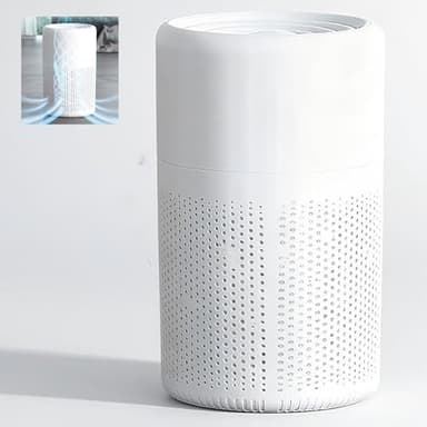 Luftreiniger mit HEPA Filter für Allergiker, Luftfilter für Raucherzimmer Luftreiniger gegen Schimmel Staub Pollen Tierhaare, Tragbarer Air Purifier mit Aromatherapie für Zuhause Schlafzimmer