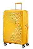 American Tourister Soundbox - Spinner L Expandable Suitcase, 77 cm, 110 L, Yellow (Golden Yellow)