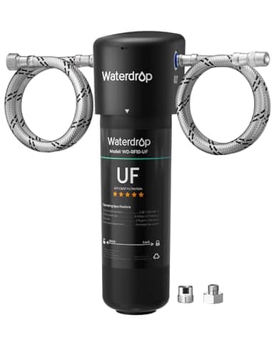Waterdrop 10UA-UF Wasserfilter 0.01μm Ultra Untertisch-Filtration, Reduziert Blei, Chlor, Geschmack & Gerüche, 11000 Gallons, Direktanschluss An Küchenhahn