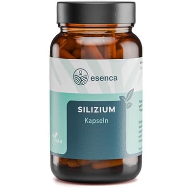 Esenca Silizium Kapseln Hochdosiert - 120 Stk. für 4 Monate - Silizium aus Bambusextrakt - 240 mg Bambusextakt pro Kapsel - Vegan & Laborgeprüft