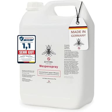BIOFORMEL Wespenspray - Wespen effektiv bekämpfen - Anti-Wespen-Spray für schnellen Schutz - Wespenschutz für Garten, Terrasse & Grillen - fleckenfrei