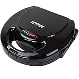Syntrox Sandwichmaker Albal | Sandwich Toaster mit entnehmbaren Platten | Antihaftbeschichtet, Schwarzes Design, Edelstahl, 750 Watt Leistung, Spülmaschinengeeignete Sandwichplatten