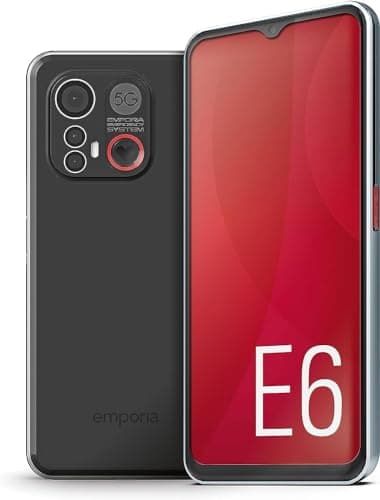 Emporia SMART.6 Senioren Smartphone – großes 6,5" Display, einfache Bedienung, Android, 4G LTE, Dual-SIM, Kamera, Hörgerätekompatibel, Notruftaste, SIM-frei, Starke Leistung, Lange Akkulaufzeit