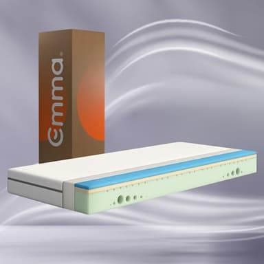 Emma One+ Matratze 90x200 H2 Mittelfest – Kühlende & atmungsaktive 3-Zonen-Schaummatratze – Ergonomisch, Klimaregulierend & Waschbarer Bezug – Für alle Schlafpositionen geeignet