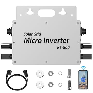Balkonkraftwerk 800 Watt - Wechselrichter 800W IP65 Wasserdicht - Wechselrichter Balkonkraftwerk 800W Mit WLAN APP für Balkonkraftwerk